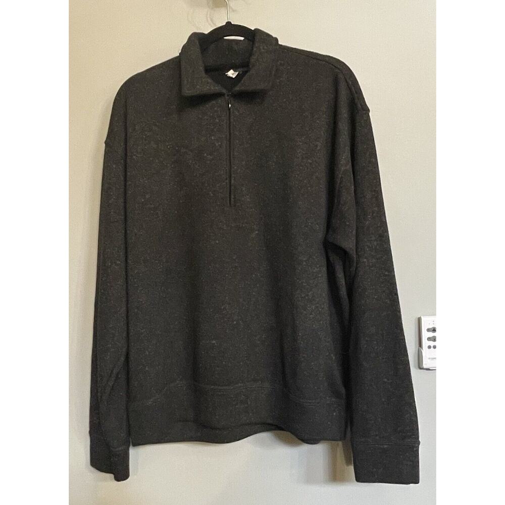 Jhane Barnes Sweater 1/4 Zip Rabbit Hair Blend‎ Long Sleeve Collared Mens Large